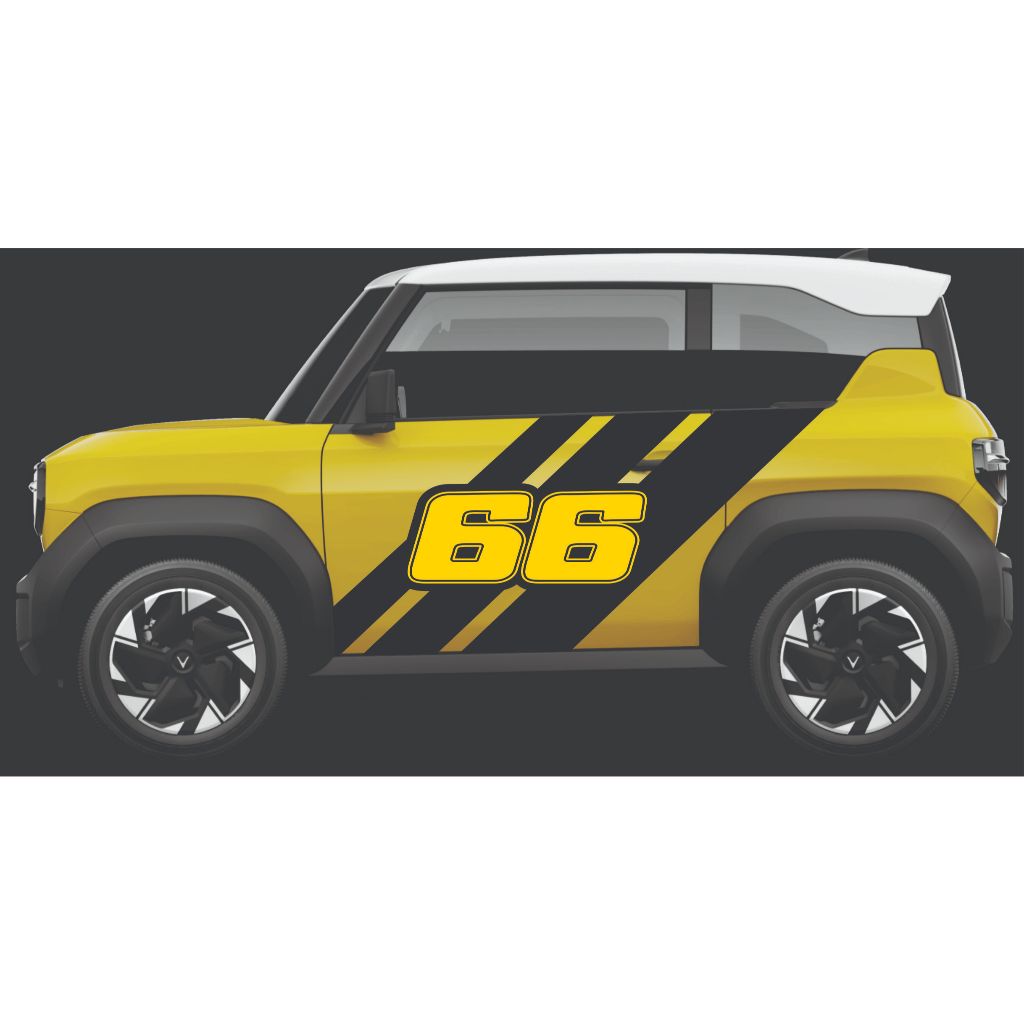VINFAST VF3 CAR STICKER - 66 LOC TAI STAMP MODEL, TRANSPARENT PRINTED ...
