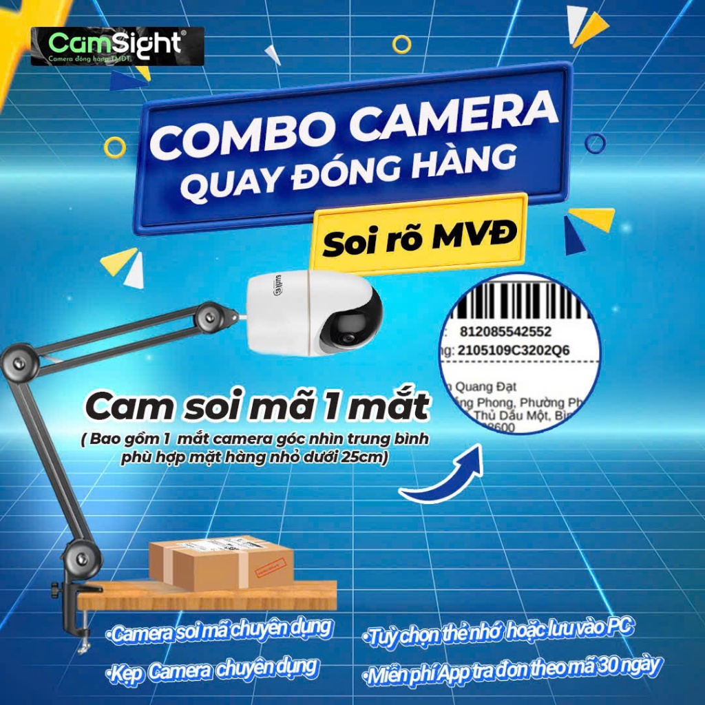 [SMALL SHOP Combo Recording Camera PACKAGING Goods Clearly Check Bill ...
