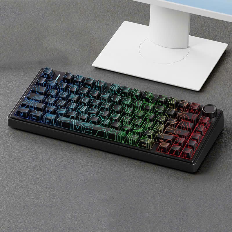 Q82 V9 wired mechanical keyboard red switch hotswap 3pin reverse ...