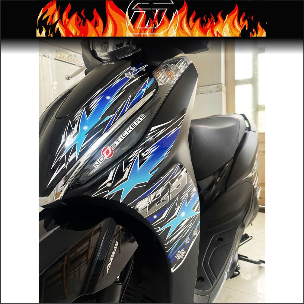 LEAD 125 2025 blue star sticker super hot black car sticker | Shopee ...
