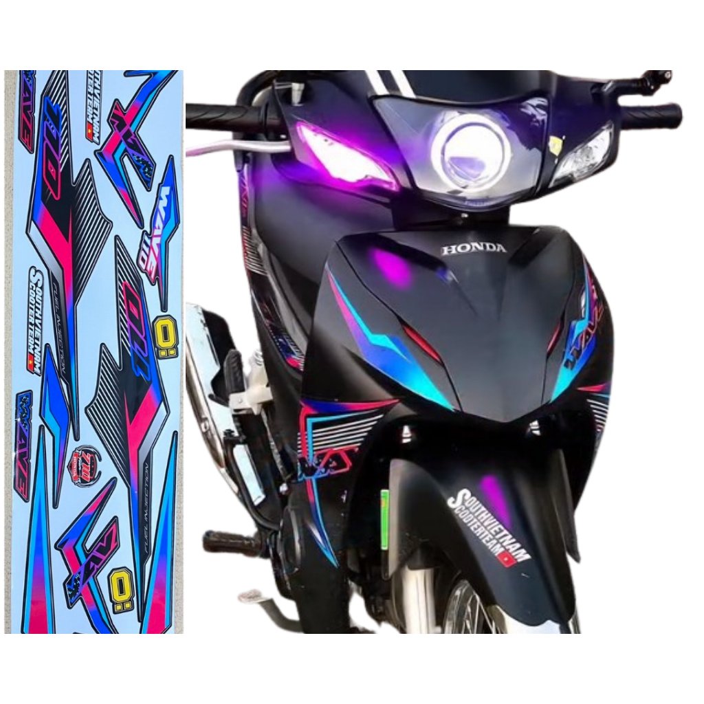 Car Stickers Wave Car Stickers Wave Stickers 7 Colors New Model Wave 50 ...