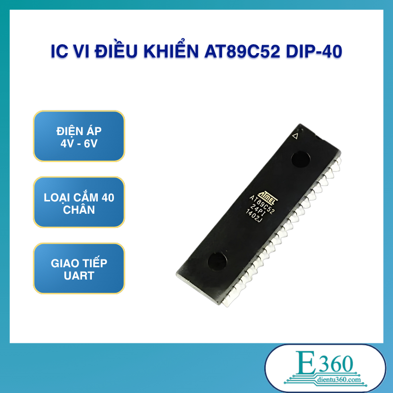 Microcontroller IC AT89C52 DIP-40 | Shopee Malaysia