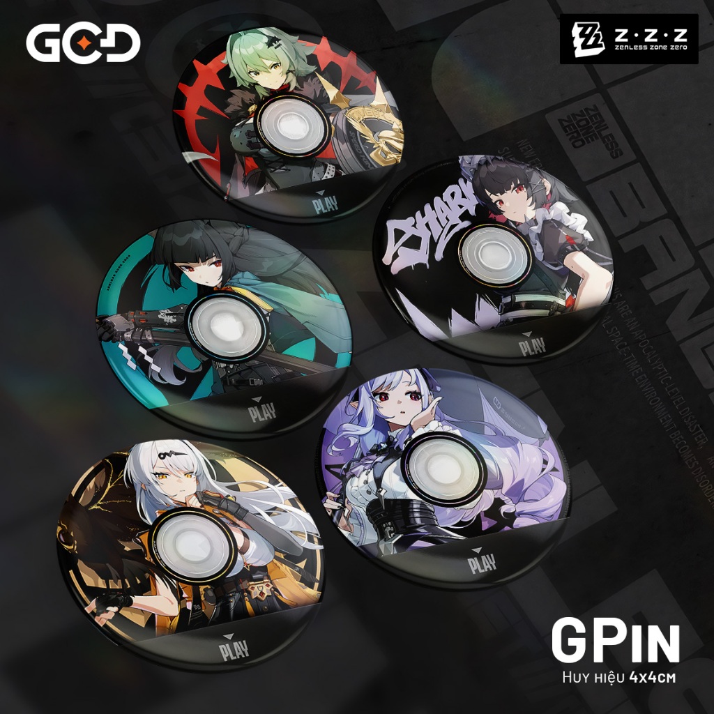 GPin Set ZZZ Zenless Zone Zero Agent Record Backpack Badge - GCD Shop ...