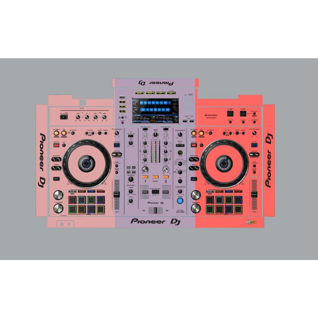 Fire Express - DJ Desk Sticker Skin (D28) (XDJ RR / RX / RX2 / RX3 / XZ ...