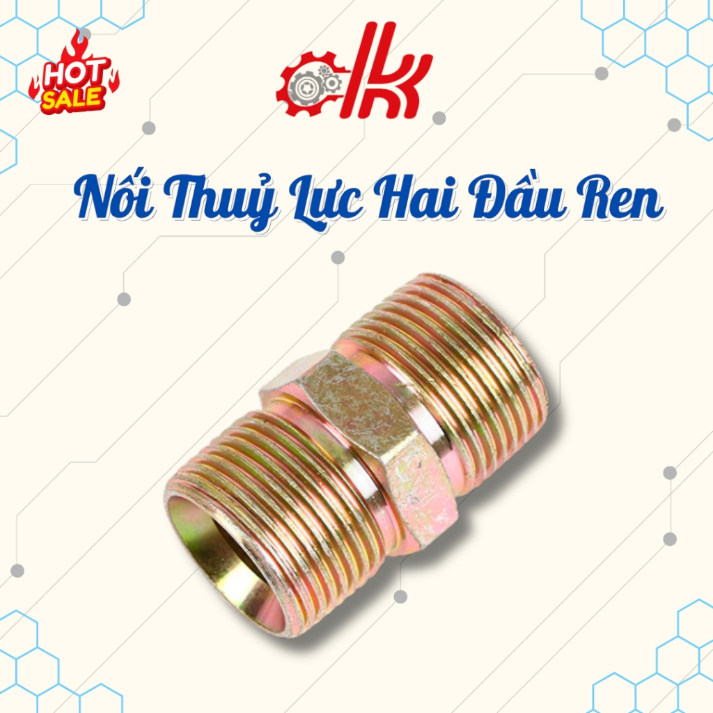 Hydraulic connection with two external thread ends - Dual External ...