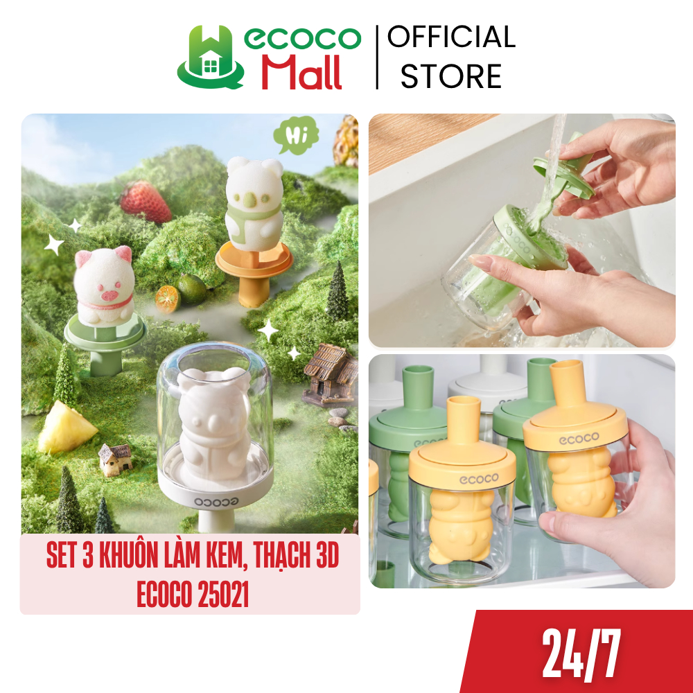 Set of 3 cute ECOCO ice cream molds for babies, new generation, high ...