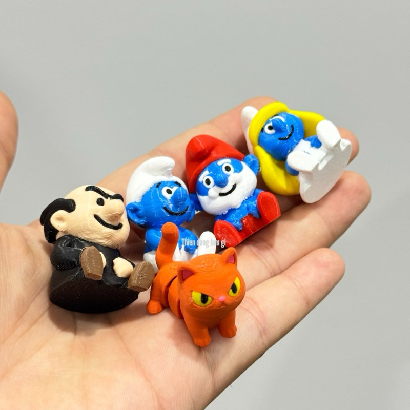Full set of Smurfs | What is it doing | 3D printing Keychain Toys ...