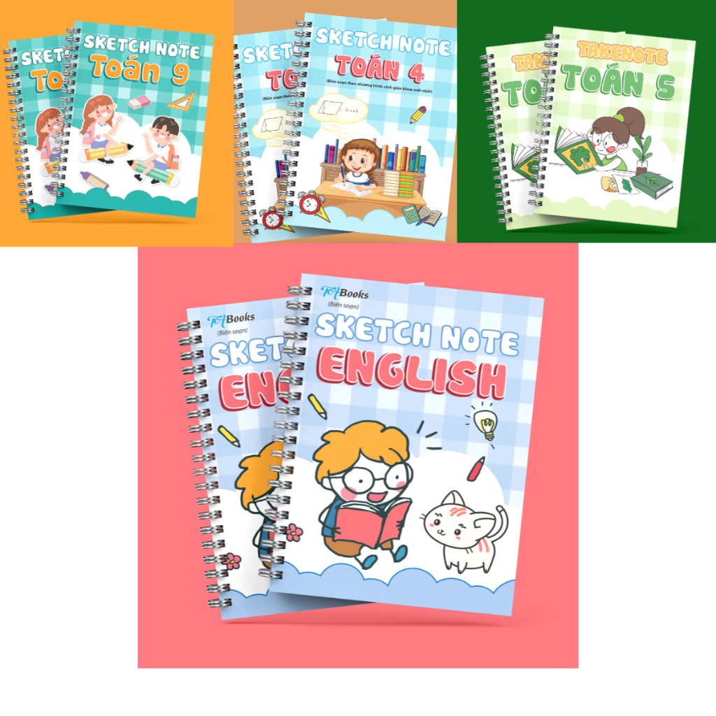 Take note Math notebook from grades 2 to 9 - English math sketchnote ...