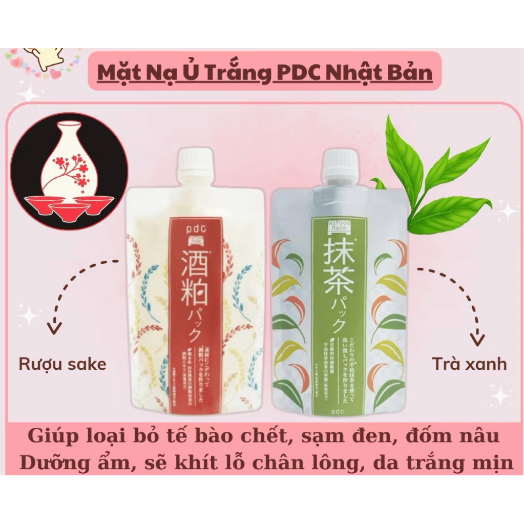 Genuine Japanese Sake Mask - Green Tea Whitens Skin, Reduces Blackheads ...