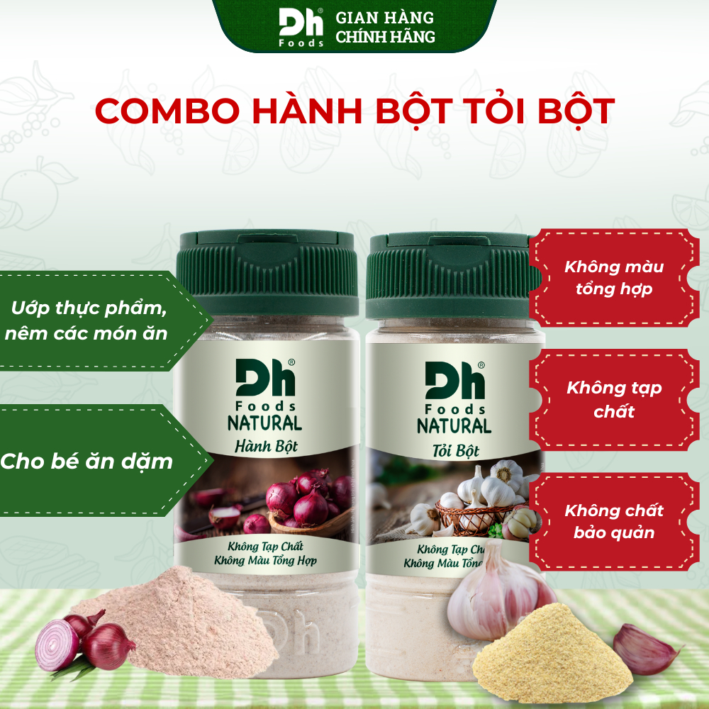 Combo of 2 jars of natural garlic, onion powder, Dh Foods food ...