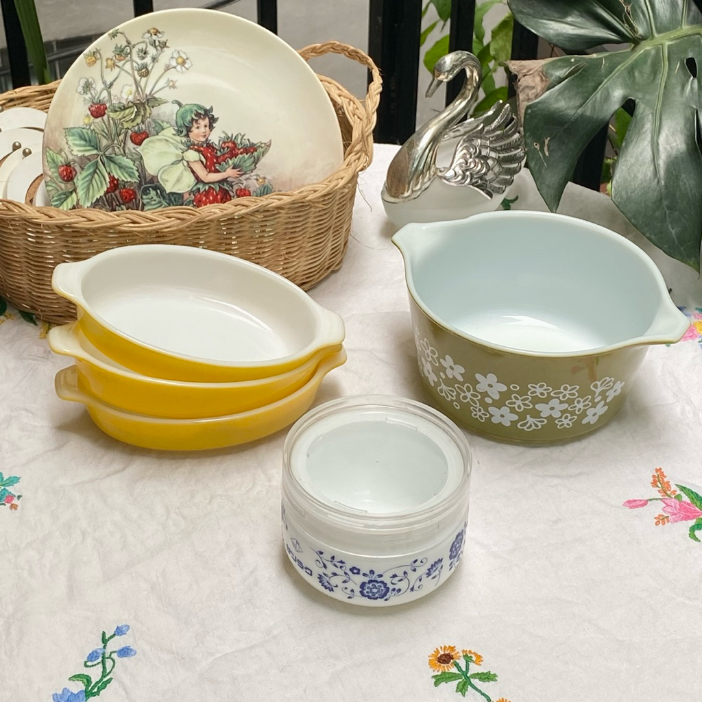 SYNTHESIS OF PYREX 2HAND AMERICAN CERAMIC MILK GLASS JARS | Shopee Malaysia