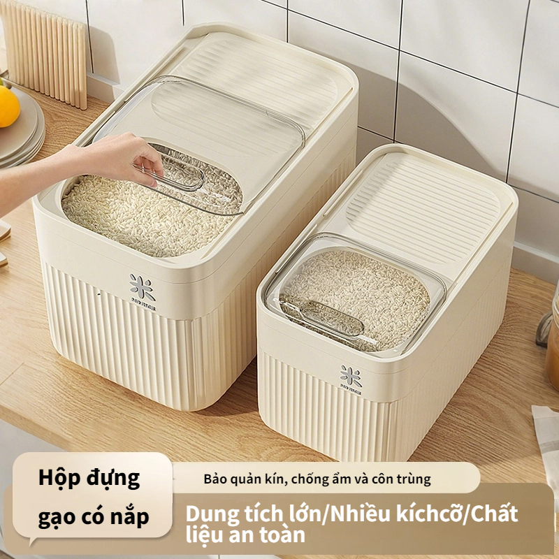 Rice Container with Insect-Proof, Moisture-Proof Lid, Rice Container ...