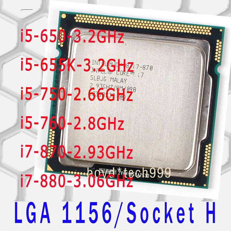 Cpu i7 860 / i5 650 / i5 750 socket 1156 / running main h55 ...p55 ...