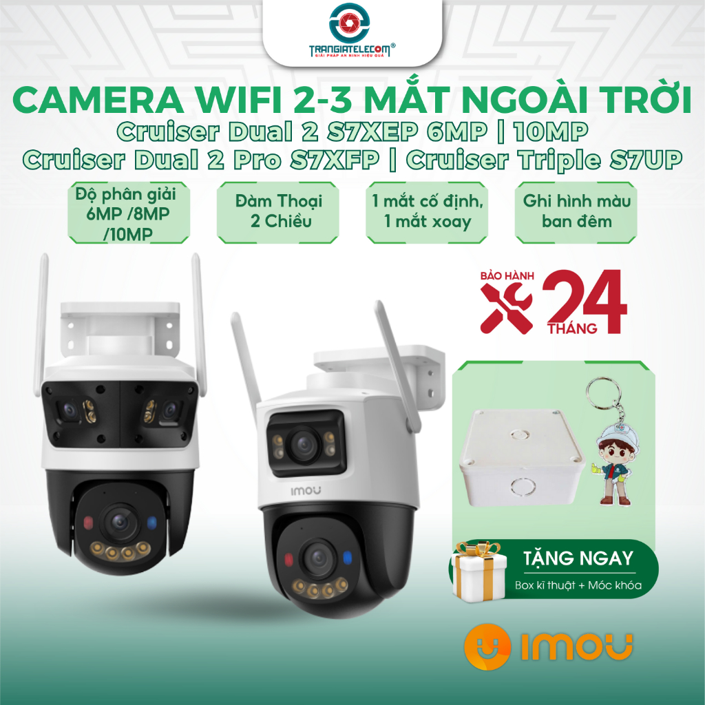 IMOU Cruiser Dual S7XP/ S7XEP Outdoor Dual Eye Camera 6MP, 10MP 2-Way ...