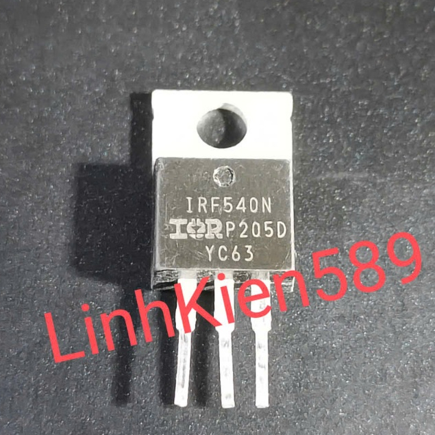 Transistor MOSFET N-Channel IRF540N 100V 33A TO-220 – Perfetto Per Alimentatori, Amplificatori E Progetti Fai-da-te