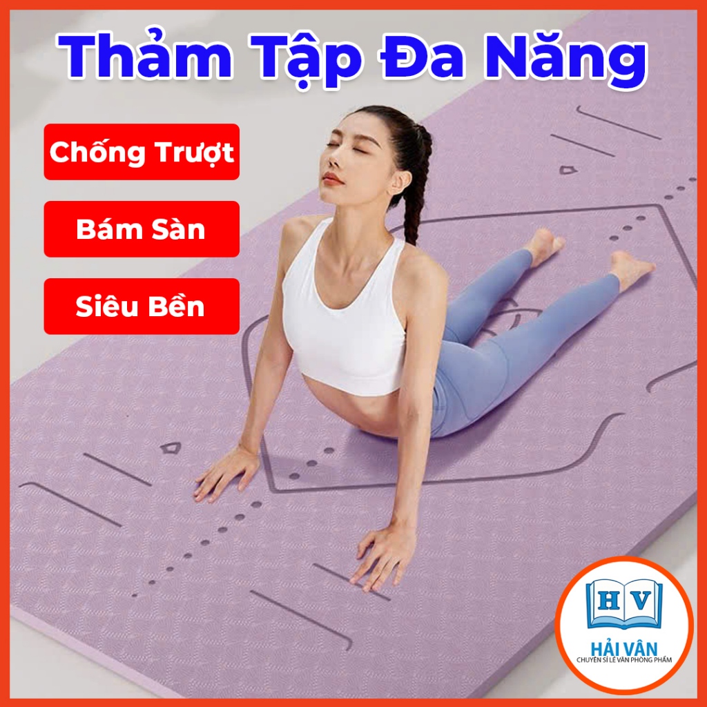 High Quality TPE Routine Yoga Mat, 6mm Molded Multi-Purpose Mat with ...