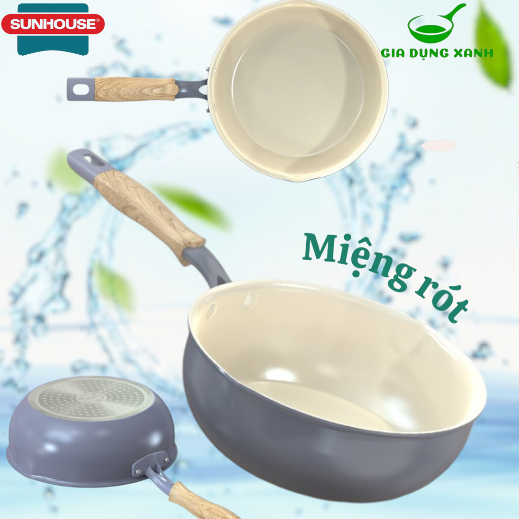 Deep bottom pan from Sunhouse, PORCELAIN COATING SAFE FOR HEALTH 20, 24 ...