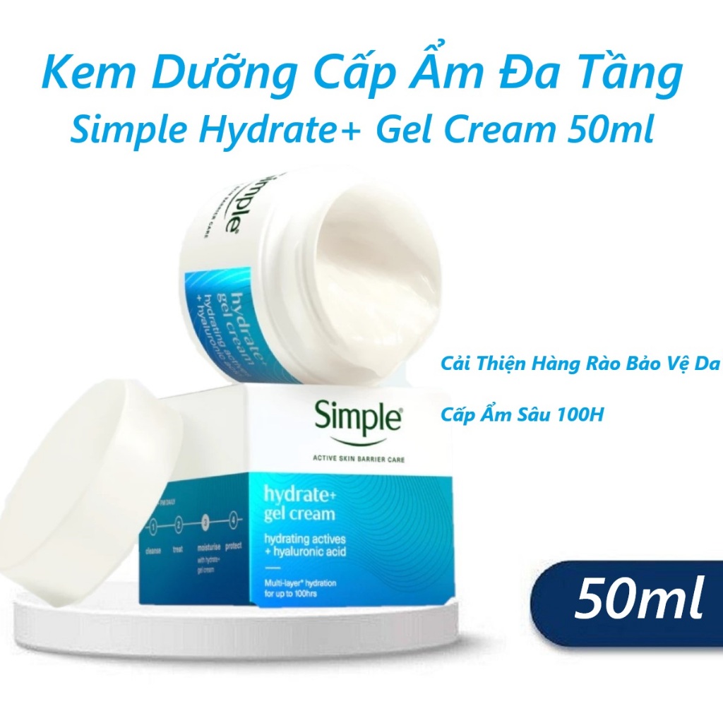 Simple Hydrate+ Gel Cream 50ml Improves Skin Barrier | Shopee Malaysia