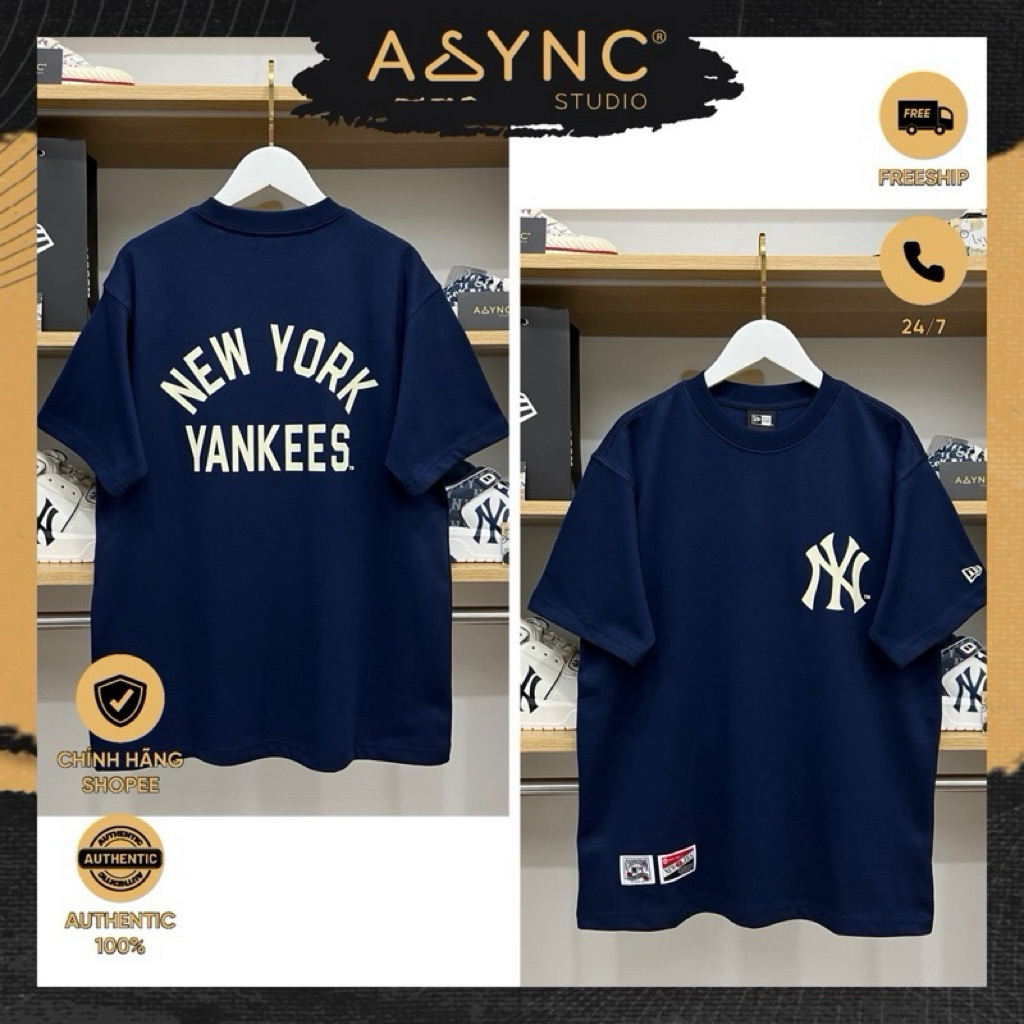 (Auth) Genuine New Era x MLB NY New York Yankees Heavy Cotton Navy Blue ...