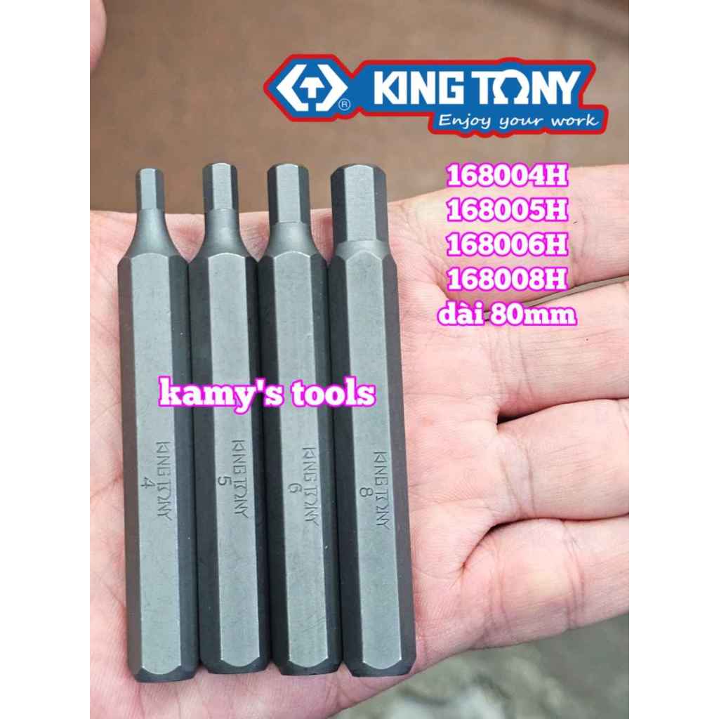 Kingtony Model H4 H5 H6 H8 hexagonal screwdriver bit 80mm long 168004H ...