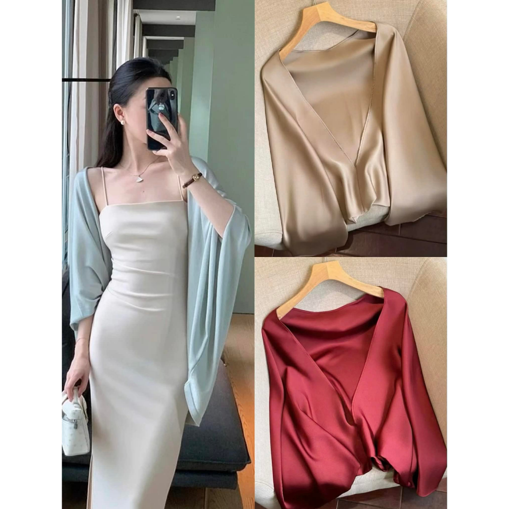 ⚡MULTIPLE COLORS⚡Super pretty multicolored pearl silk shoulder cape ...