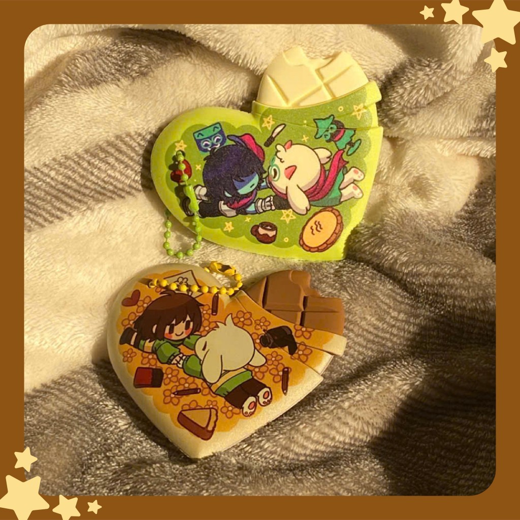 [AVAILABLE] DELTARUNE / UNDERTALE Keychain Chocolate PVC 8cm - Mirror ...