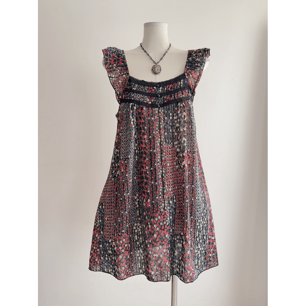 (updated June 12) 2hand Album floral chiffon shirt, shoujo style// mori ...