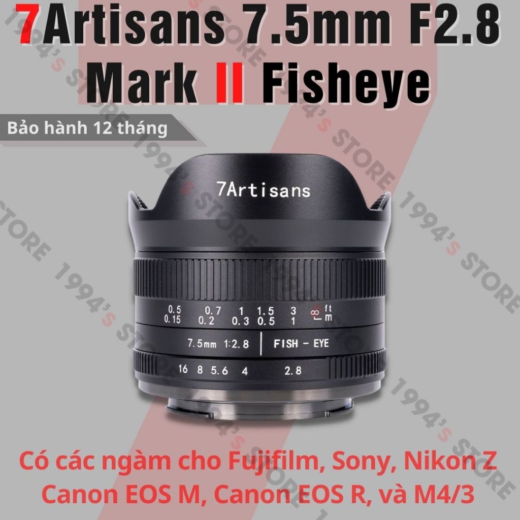 7Artisans Mark II Fisheye Lens For Fujifilm, Sony