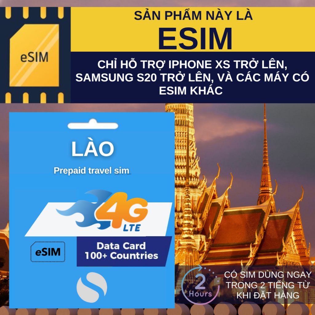 ESIM JOY TELECOM Laos Travel Sim 4G/5G - High Speed Universal package ...
