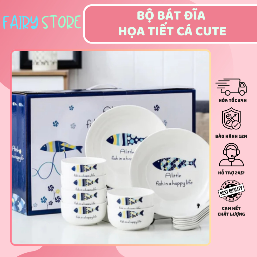 Cute Fish Pattern Dinnerware Set, Beautiful Patterns and Funny Styles ...