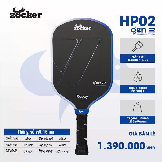 (Genuine Product) Zocker HP02-GEN2 Pickleball Racket – Tournament ...