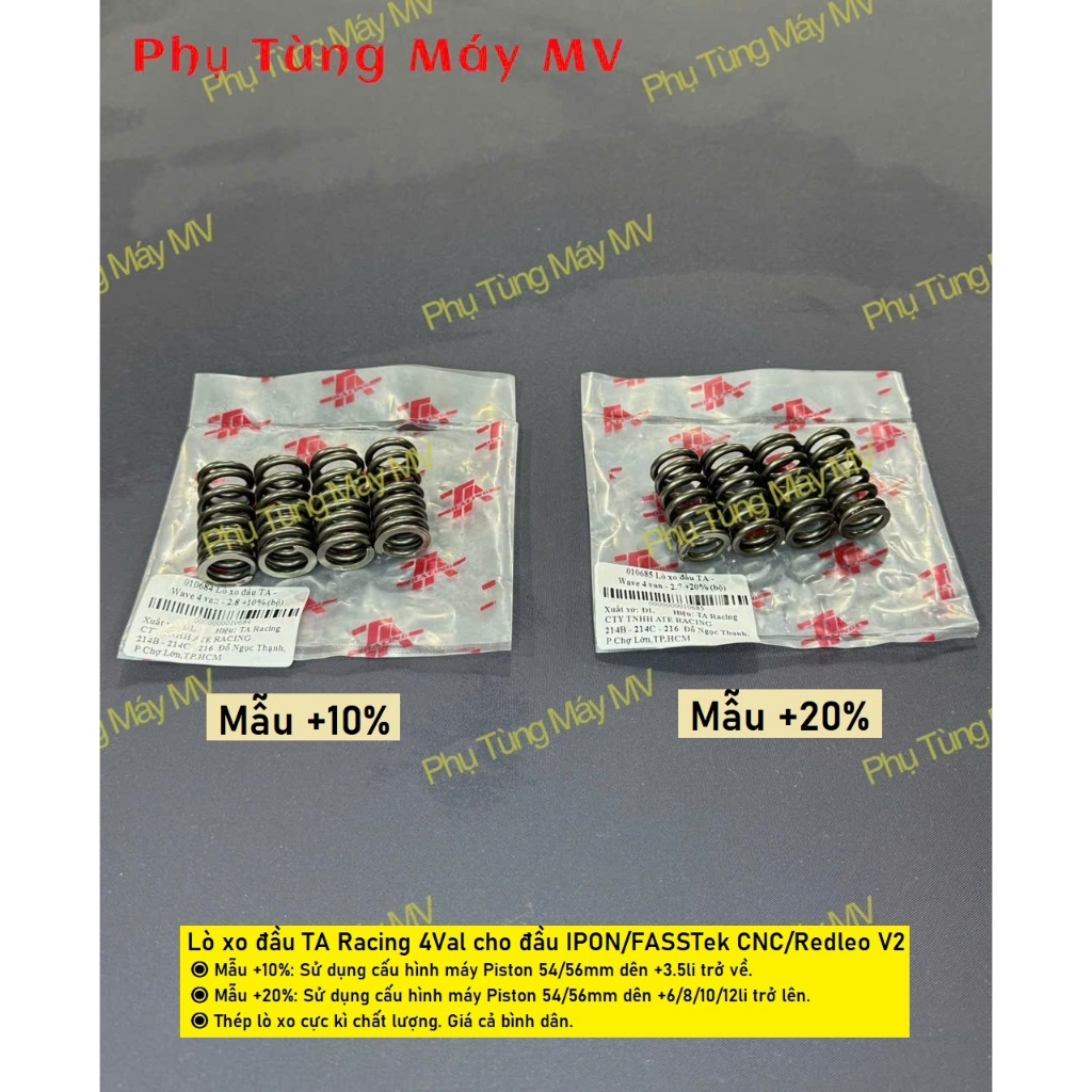 XO 4Val Wave Dream TA Racing head springs of all models for IPON ...