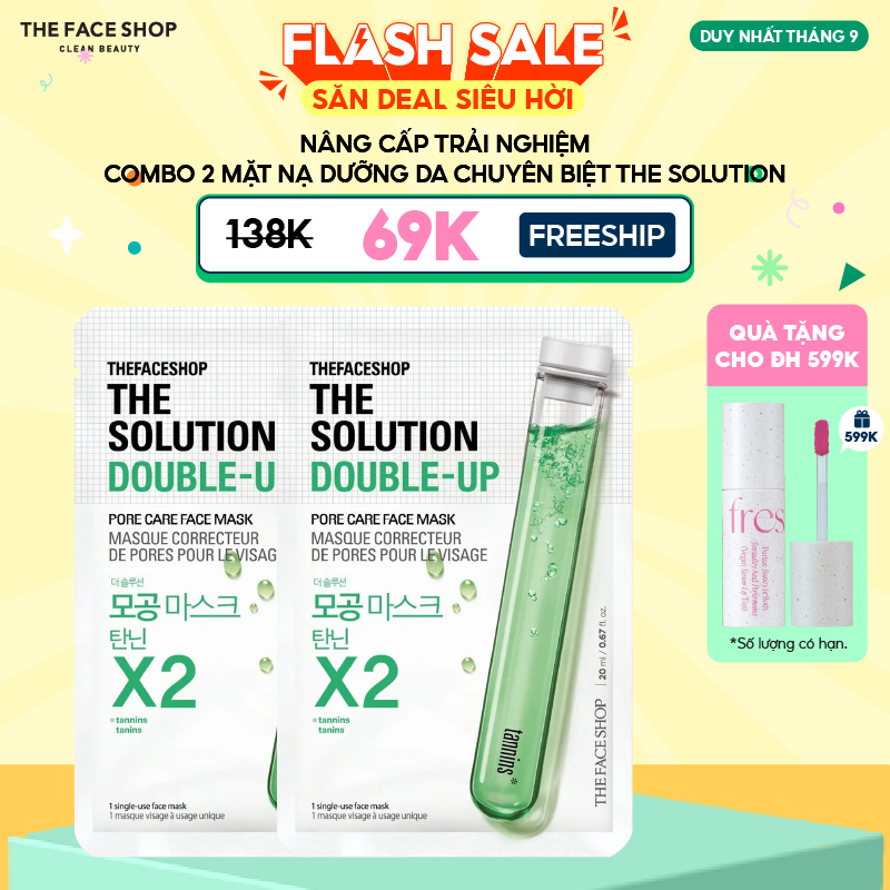 [FS] Set of 2 THE FACE SHOP Masks to Solve Skin Problems The Solution ...