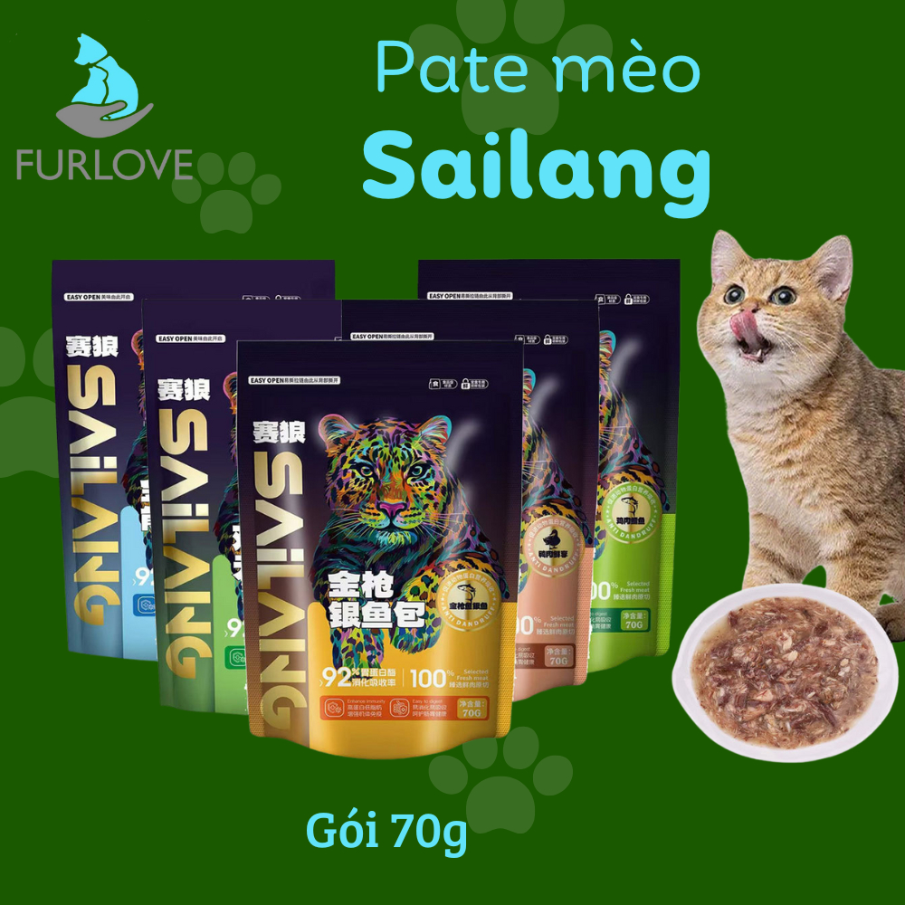 SaiLang Pate for cats to eat deliciously and gain weight quickly 70gr ...