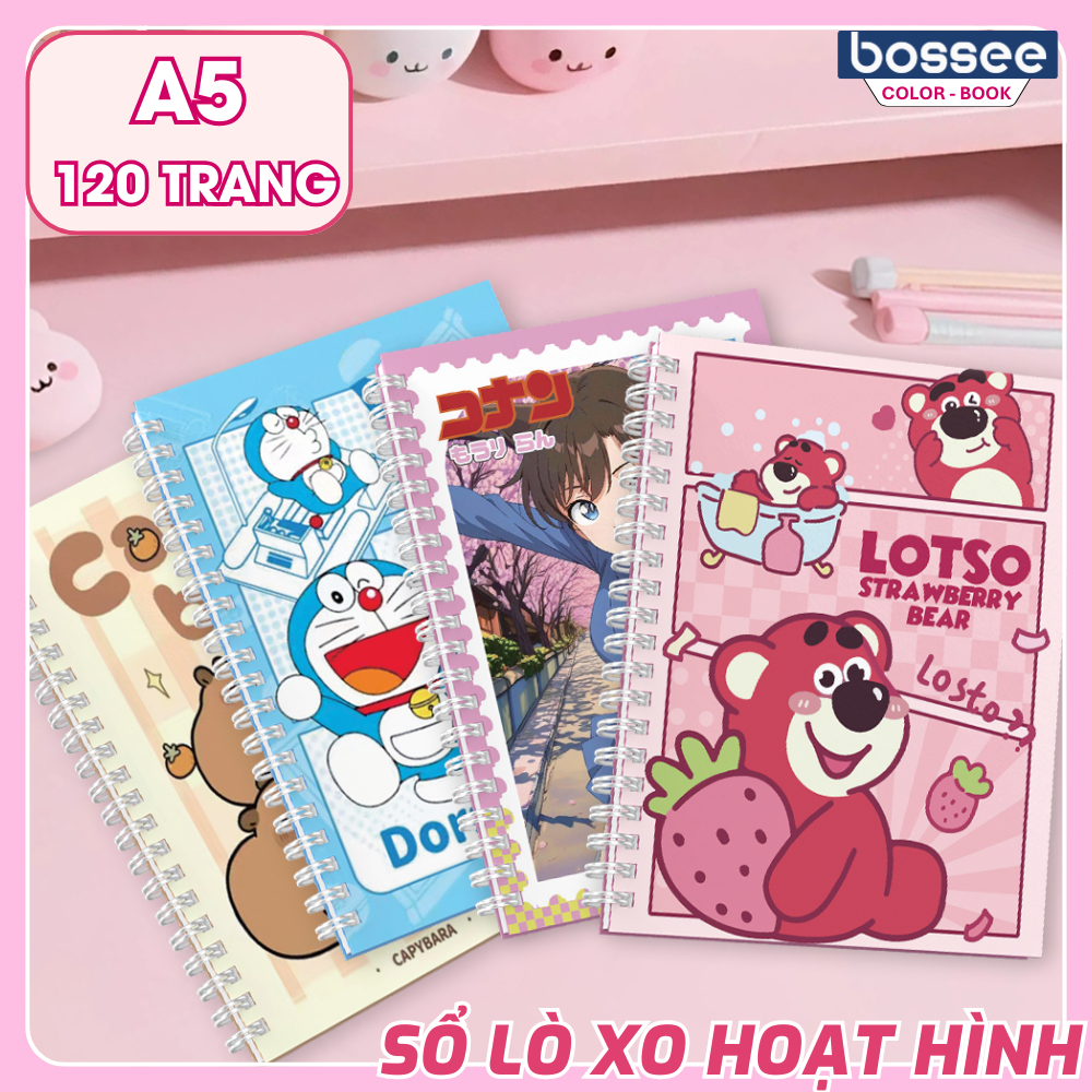 XO Spring Notebook 120 Pages Cute Cartoon Theme, A5 Spring Notebook ...