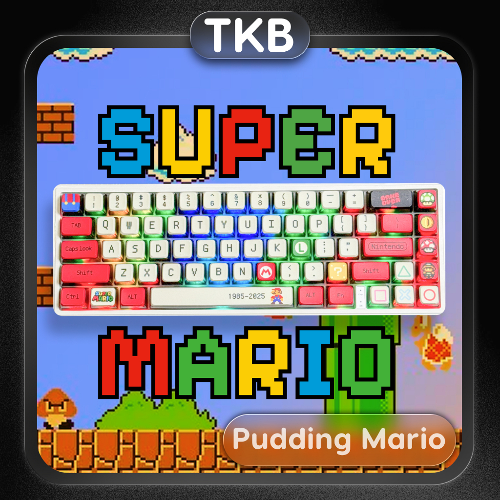 Keycap Pudding Super Mario SAX Profile | PBT + PC | 125 Buttons ...