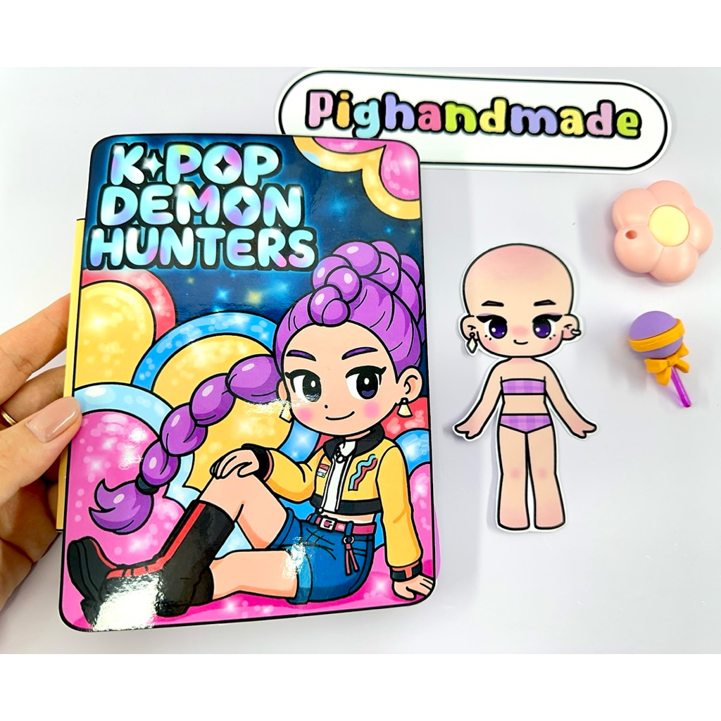 Rumi dollhouse peel-and-stick toy - Kpop Demon - Pighandmade paper ...