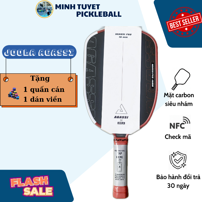 Joola Agassi Pro Pickleball racket with super rough Carbon surface ...