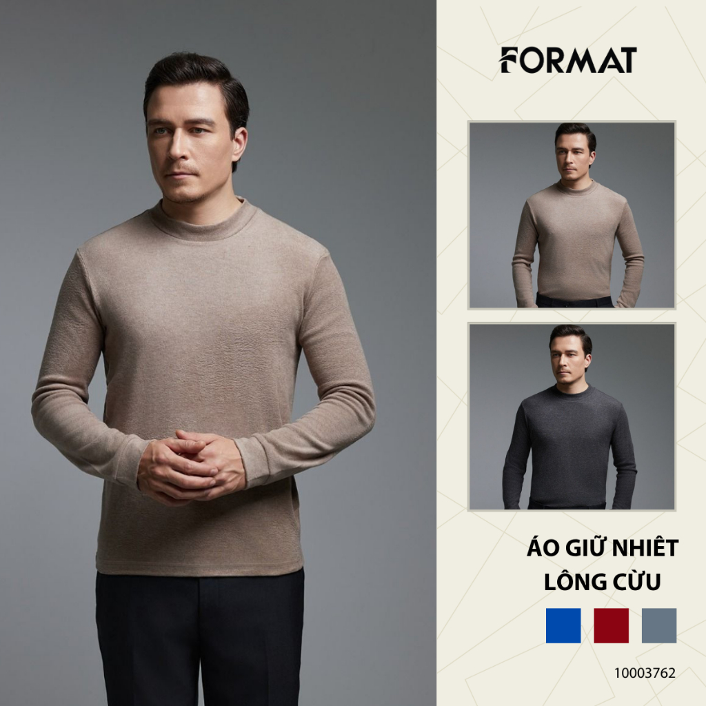 Format men's thermal shirt 10003762 Warmmax Turtleneck Fleece | Shopee ...