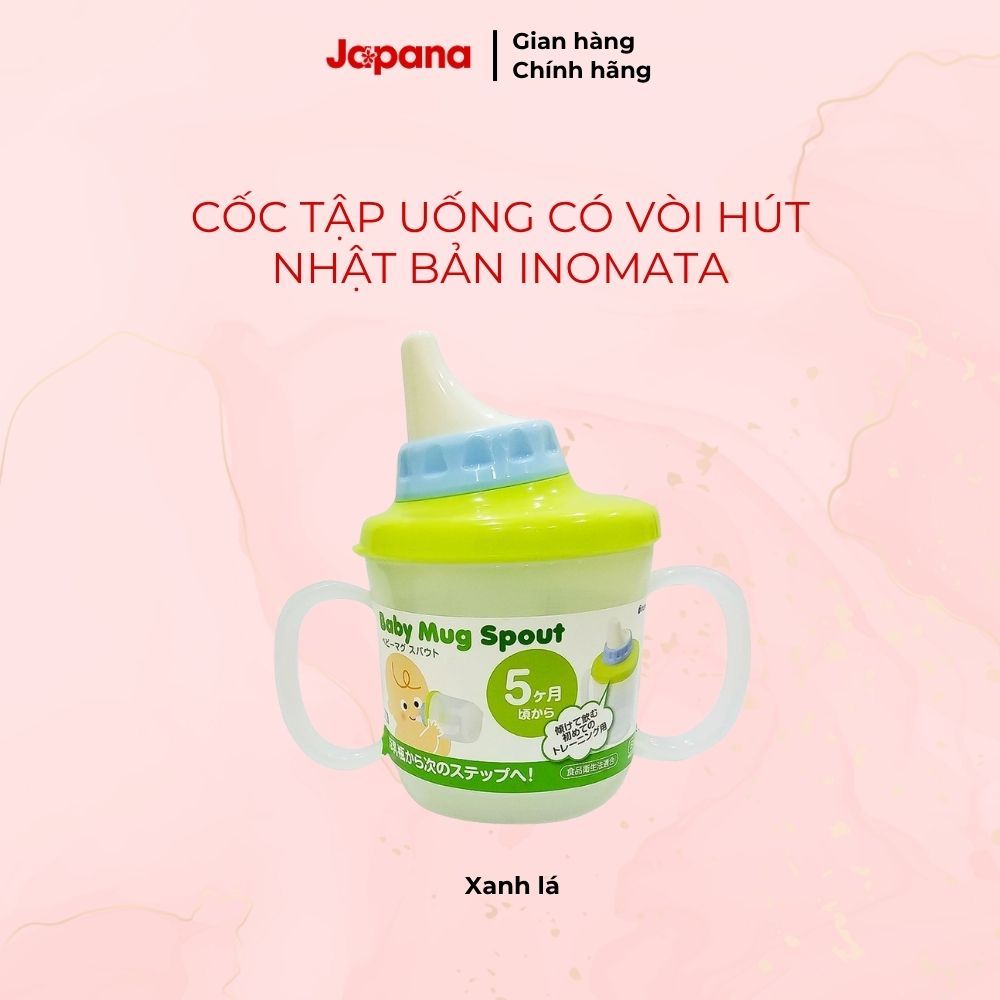 Inomata Japanese drinking cup with suction spout (Green) | Shopee Malaysia