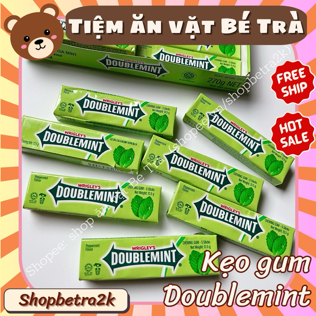 Doublemint mint chewing gum (bar/5 bars/13.7gr) | Shopee Malaysia