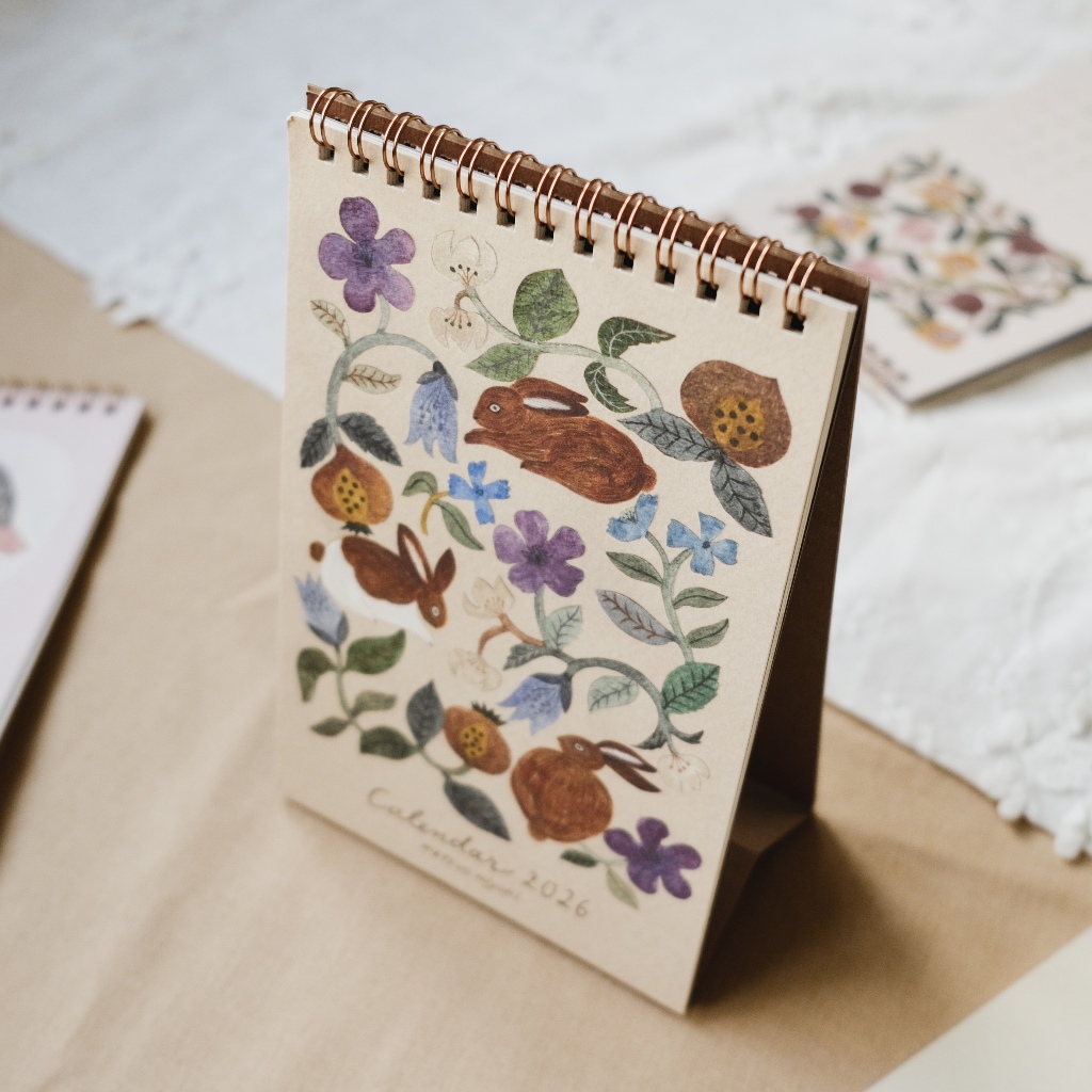 2026 calendar models for Japanese artists Miyuku Matsuo | Desk calendar ...
