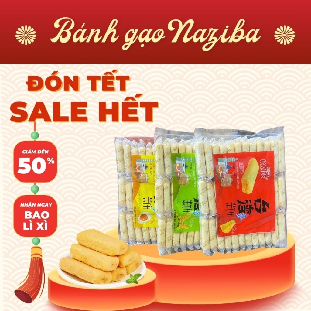 Naziba Rice Cake Rolls 3 Flavors Filled with Corn, Salted Egg, Cheese ...
