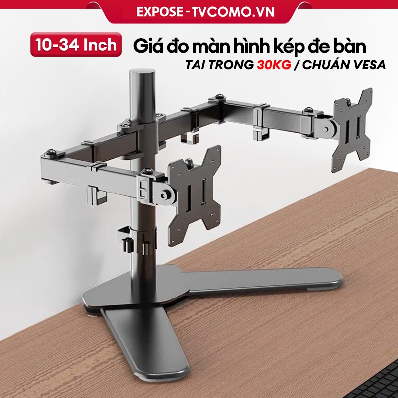 10-34 Inch Dual Computer Monitor Stand Rotating Lifting and Retractable ...