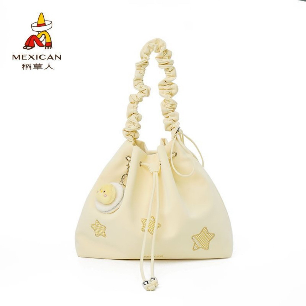[Mexacan] Mexican star drawstring hand bag (Free mirror keychain ...