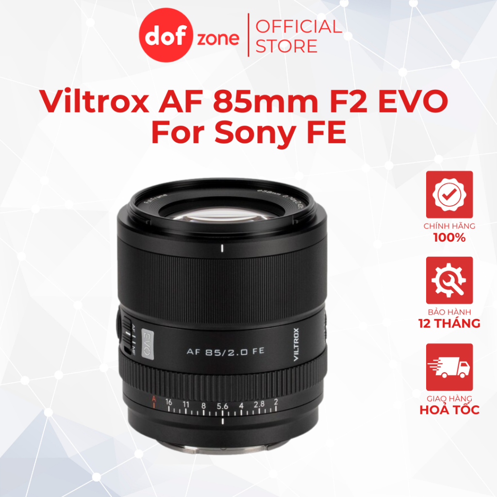 Objetivo VILTROX 85mm F2.0 Para Sony E Montura - Enfoque Automático, Full Frame, Compatible Con A7III, A7RIV, FX3, A6700 Y Más