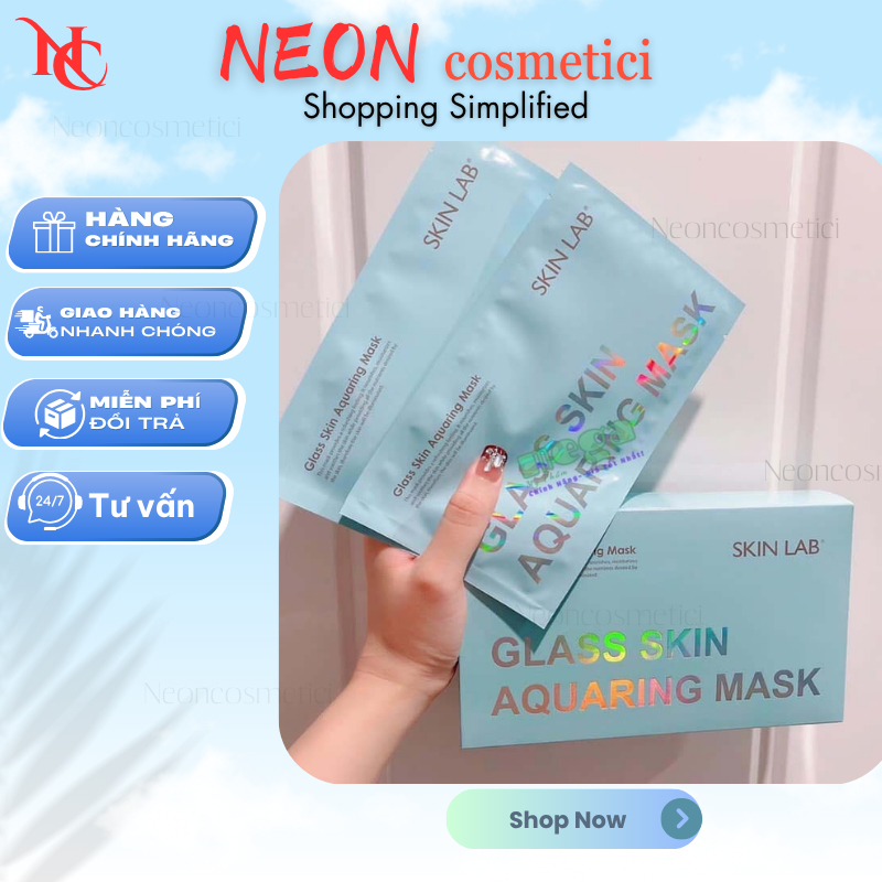 (full box) Skin Lab Glass Skin Aquaring Mask cold pressed for quick ...