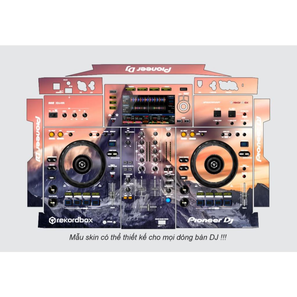 Fire Express - DJ Desk Sticker Skin (F7) (XDJ RR / RX / RX2 / RX3 / XZ ...