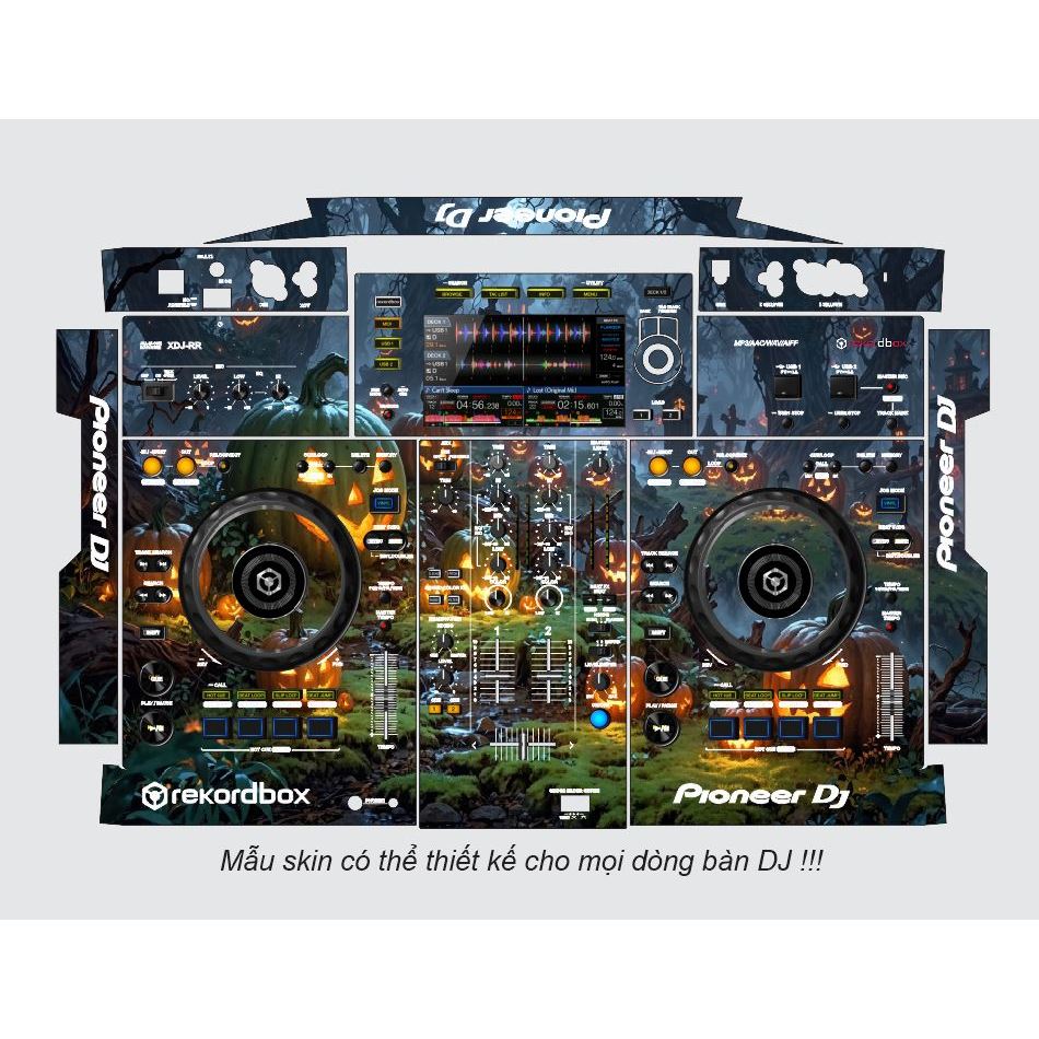 Fire Express - DJ Desk Sticker Skin (F8) (XDJ RR / RX / RX2 / RX3 / XZ ...