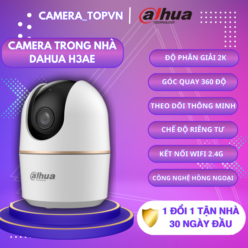 DAHUA H3AE, H5AE 3K Camera, 2-way conversation, 360 automatic rotation ...